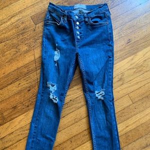 Free People | Reagan destroyed skinny jeans 25